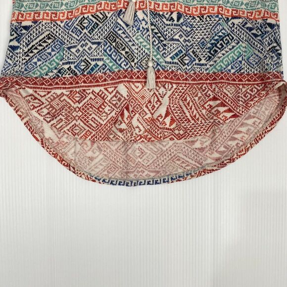 Lucky Brand Women's Size M Peasant Blouse Multicolor Stretch Long Sleeve Casual - Picture 9 of 16